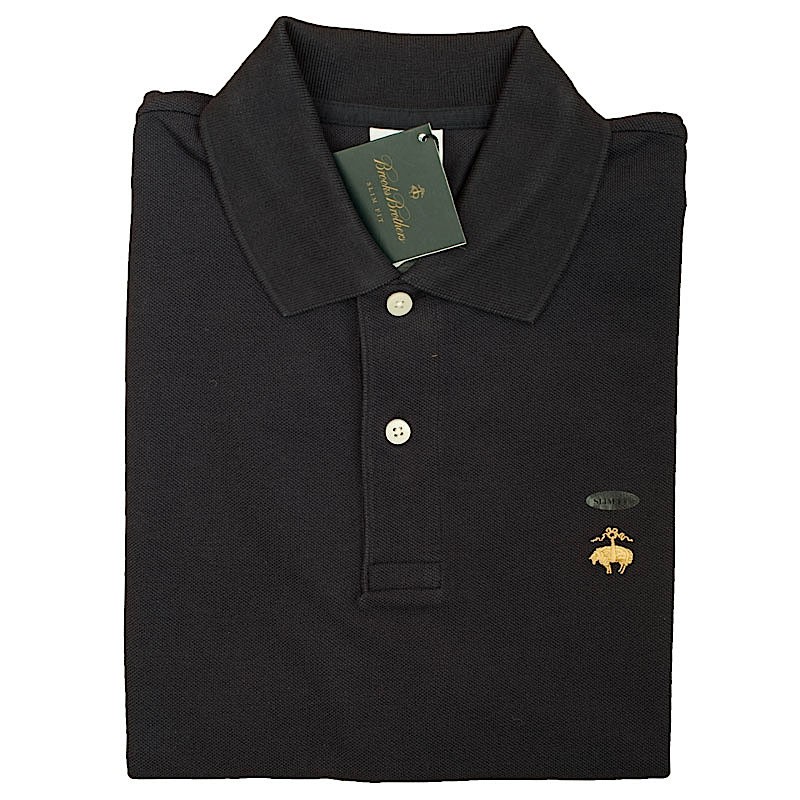 BROOKS BROTHERS POLO TINTA UNITA BLU SCURO