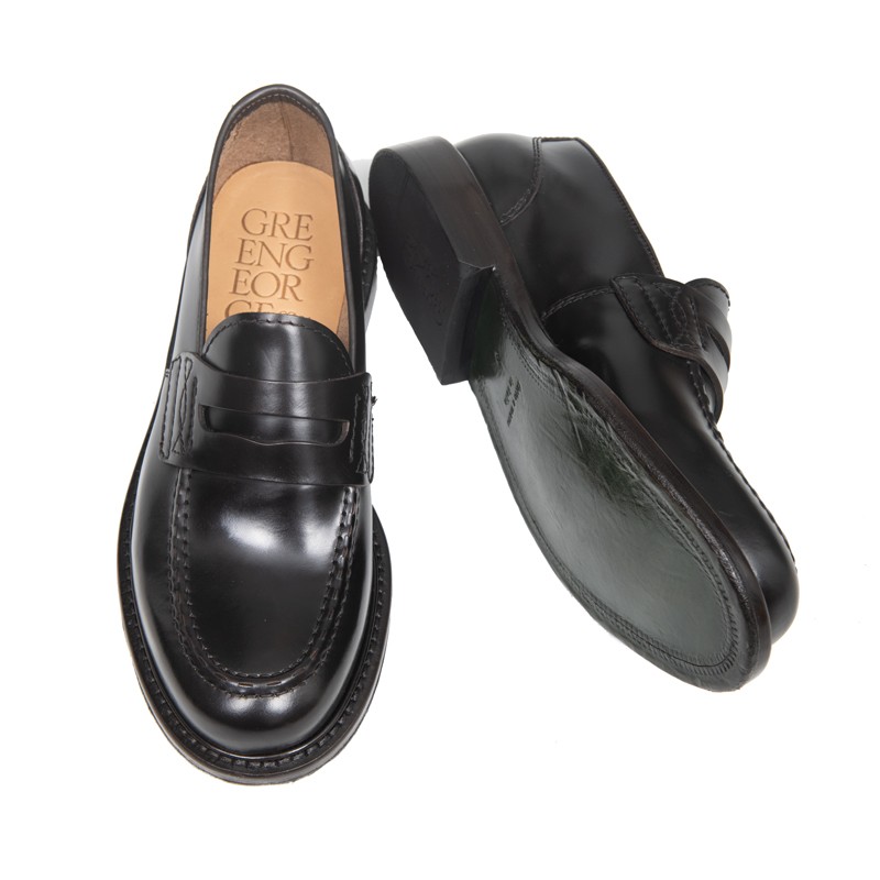 GREEN GEORGE Mocassino f.do  cuoio marrone ART.7054 POLISHED 97 WASH