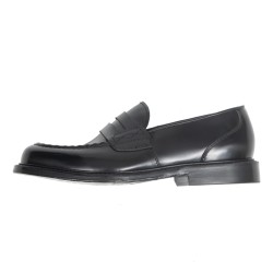 GREEN GEORGE Mocassino f.do  cuoio nero ART.7054  POLISHED NERO WASH