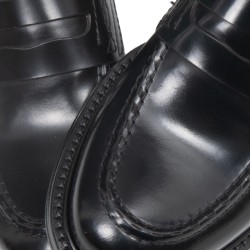 GREEN GEORGE Mocassino f.do  cuoio nero ART.7054  POLISHED NERO WASH