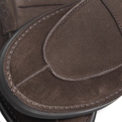 GREEN GEORGE Mocassino scamosciato ciabatta f.do gomma  marrone ART.1013 LIGHT375