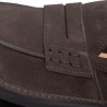 GREEN GEORGE Mocassino scamosciato ciabatta f.do gomma  marrone ART.1013 LIGHT375