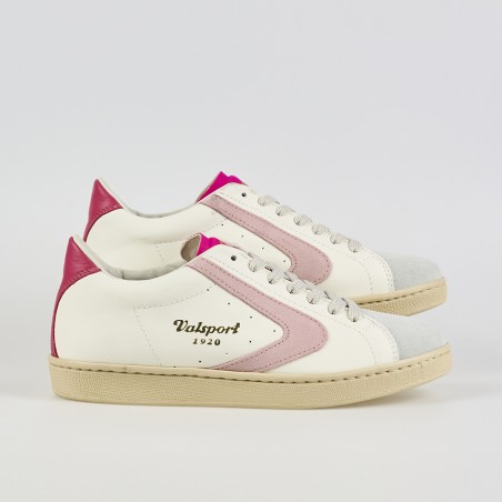 VALSPORT TOURNAMENT PADDED TONGUE BIANCO/ROSA S/CREMINO ART. VT2675W