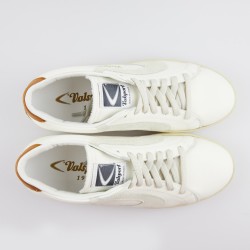 VALSPORT TOURNAMENT MIX LEATHER SUEDE BIANCO PANNA COGNAC