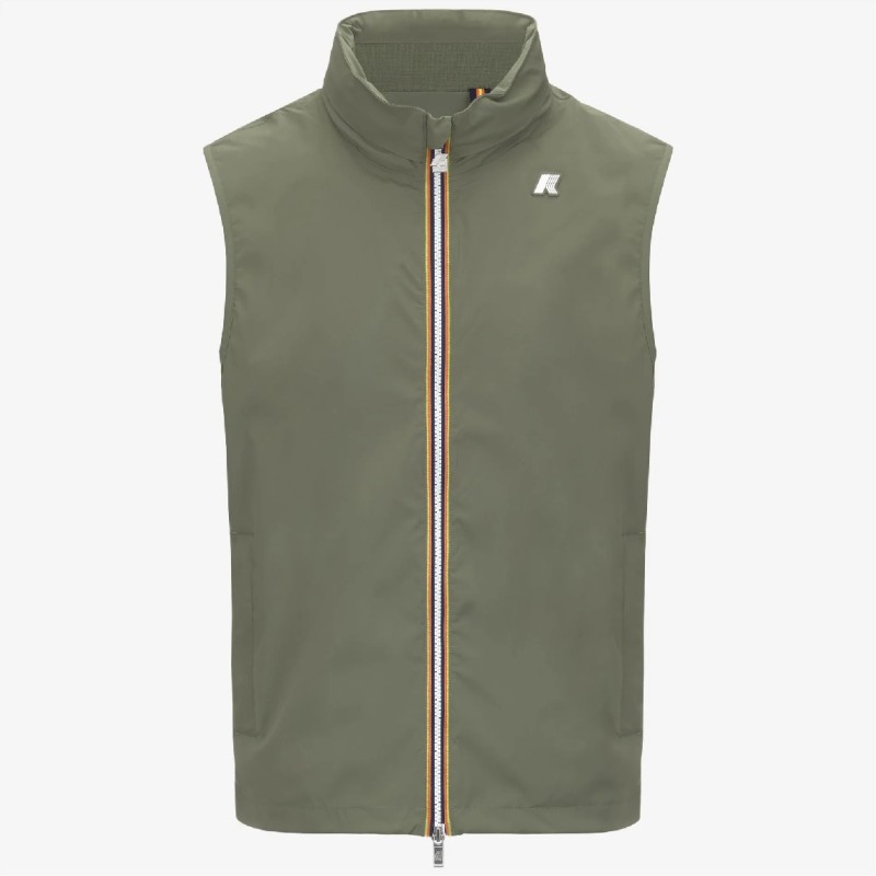 K-WAY GILET VALEN NYLON STRTCH JERSEY ART. K3123TW COL. V15 GREEN LICHEN