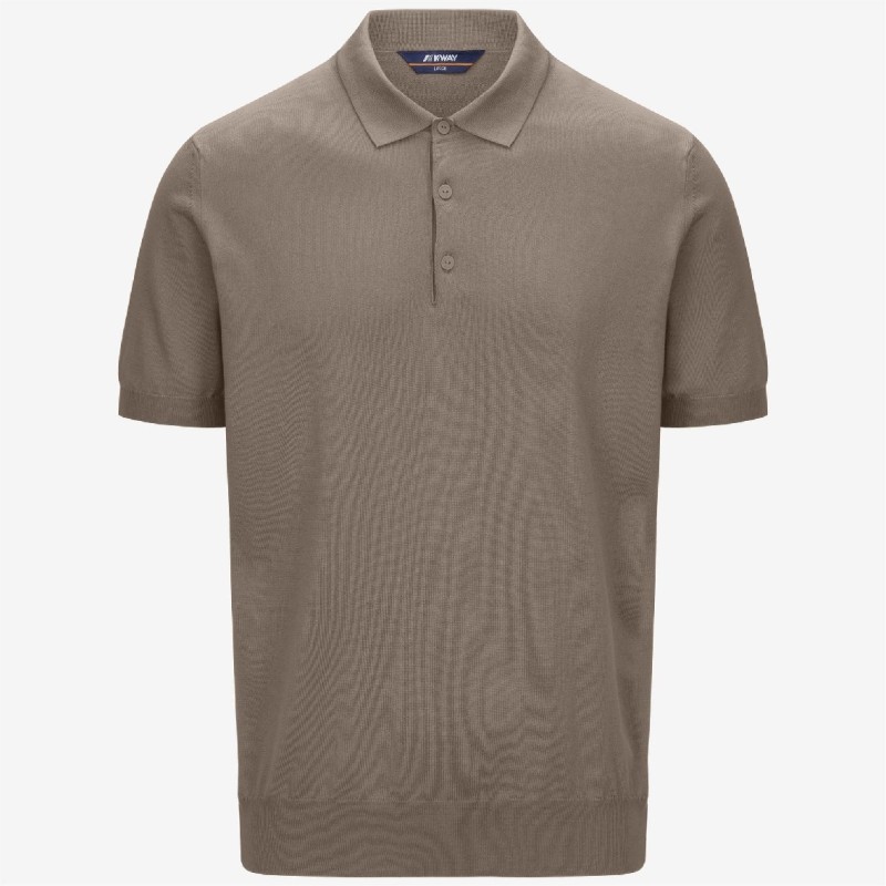 K-WAY POLO COTONE PEYNE  ART. K4126RW COL.WG9 BEIGE TAUPE
